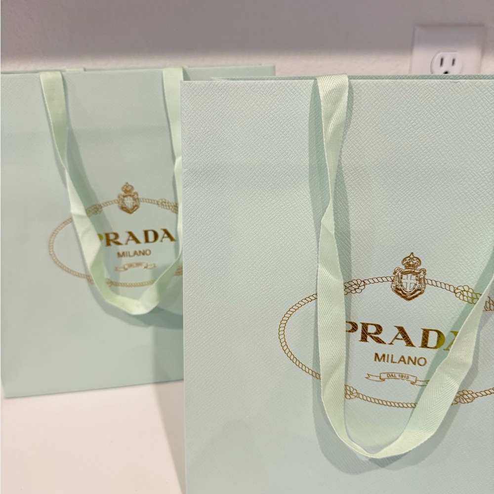 Prada London Cafe Mint Special Edition Gift Bags - Set of Two - Picture 6 of 6